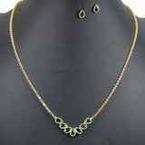 99676, TEARDROP CUBIC ZIRCONIA ACCENT CRYSTAL RHINESTONE NECKLACE