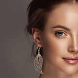 Textured Metal Dangle Earring
