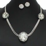 99735, LEAF RHINESTONE ACCENT CHAIN NECKLACE