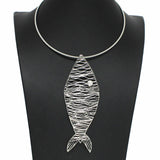 99736, BIG FISH METAL CHOKER NECKLACE