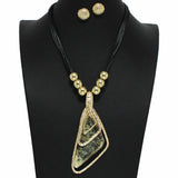 99743, TRIANGLE CELLULOID ACETATE WITH CORD NECKLACE