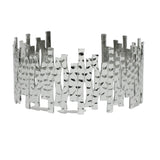 99764, HAMMERED GEOMETRIC METAL OPEN CUFF BRACELET