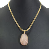 99778, SEMI PRECIOUS STONE WITH SNAKE CHAIN NECKLACE