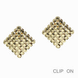 99795, GEOMETRIC METAL CLIP ON EARRING