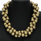 99800, MULTI ROUND BEAD CLUSTER NECKLACE