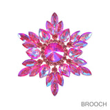 99807, FLOWER RHINESTONE PIN BROOCH