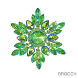 99807, FLOWER RHINESTONE PIN BROOCH