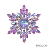 99807, FLOWER RHINESTONE PIN BROOCH