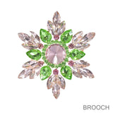 99807, FLOWER RHINESTONE PIN BROOCH