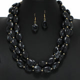 99808, RESIN BEAD MULTI LAYERED NECKLACE