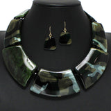 99812, GEOMETRIC CELLULOID ACETATE NECKLACE