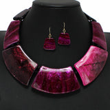 99812, GEOMETRIC CELLULOID ACETATE NECKLACE