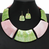 99812, GEOMETRIC CELLULOID ACETATE NECKLACE