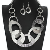 99822, GEOMETRIC METAL LINK NECKLACE