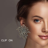 99840, CRYSTAL RHINESTONE CLIP ON EARRING