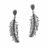 99857, LEAF CRYSTAL RHINESTONE DANGLE EARRING