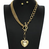 99878, HEART CHARM TOGGLE NECKLACE