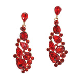 99933, MULTI SHAPE RHINESTONE DANGLE EARRING