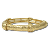 Hammered Metal Stretch Bangle Bracelet – Worn Gold · EWB1018WG_NM 9