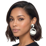 Oversized Organic Pebble Drop Earrings – Silver · JE11051R_JK 9