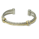 108583, 14K GOLD PLATED DESIGNER INSPIRED CUFF BRACELET