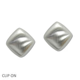 108351, GEOMETRIC METAL CLIP ON EARRING