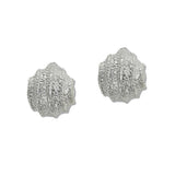 108348, SHELL TEXTURED METAL CLIP ON EARRING