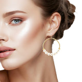 107879, PEARL ACCENT BEADED ROUND DANGLE EARRING