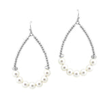 107878, PEARL ACCENT BEADED TEARDROP DANGLE EARRING