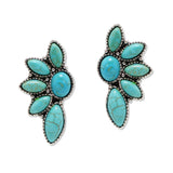 108657, WESTERN MARQUISE TURQUOISE STONE ACCENT POST EARRING