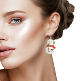 108039, CHRISTMAS SNOWMAN DANGLE EARRING