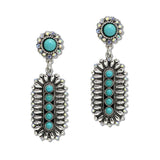 108412, WESTERN TURQUOISE STONE ACCENT DANGLE EARRING