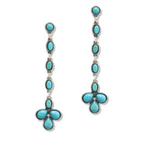 107792, WESTERN TURQUOISE STONE DROP DANGLE EARRING