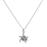 108417, OCEAN SEA LIFE SEA TURTLE ABALONE ACCENT PENDANT NECKLACE