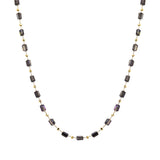 107875, GEOMETRIC GLASS BEADED NECKLACE