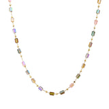 107875, GEOMETRIC GLASS BEADED NECKLACE