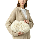 Plush Shaggy Faux Fur Bag – Beige · B1192BEIGE B1192 BEIGE