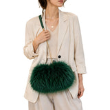 Plush Shaggy Faux Fur Bag – Green · B1192GREEN B1192 GREEN