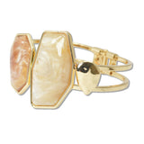 108381, GEOMETRIC CELLULOID ACETATE OPEN BANGLE BRACELET