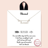 90296, "BLESSED" GOLD DIPPED, DAINTY NECKLACE