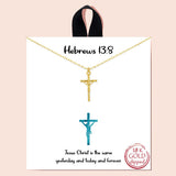90177, "HEBREWS 13:8" DAINTY NECKLACE