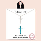 90177, "HEBREWS 13:8" DAINTY NECKLACE
