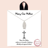 90319, "MARY, OUR MOTHER" GOLD DIPPED, DAINTY NECKLACE