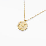 97919, GOLD DIPPED, "GEMINI" DAINTY CUBIC ZIRCONIA CHARM PENDANT NECKLACE