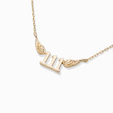 97918, GOLD DIPPED, "111" ANGEL NUMBER DAINTY NECKLACE