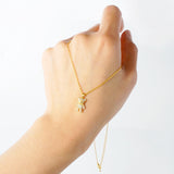 108530, BRILLIANT BY NATURE TEDDY BEAR CUBIC ZIRCONIA CHARM NECKLACE