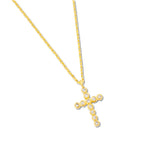 108529, UNWAVERING FAITH CROSS CUBIC ZIRCONIA ACCENT CHARM PENDANT NECKLACE