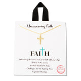 108529, UNWAVERING FAITH CROSS CUBIC ZIRCONIA ACCENT CHARM PENDANT NECKLACE