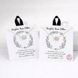 110654, BRIGHTER THAN GLITTER DAINTY SQUARE CUBIC ZIRCONIA NECKLACE