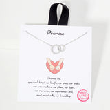 108728, PROMISE DAINTY INTERLOCKING CIRCLE CUBIC ZIRCONIA ACCENT NECKLACE